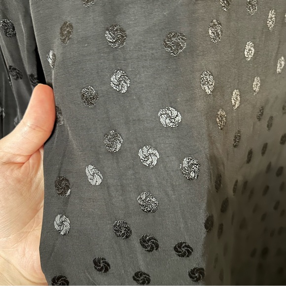 J. Crew Long Sleeve Satin Effect Mini Shift Dress in Jacquard Floral Dot - Picture 4 of 10